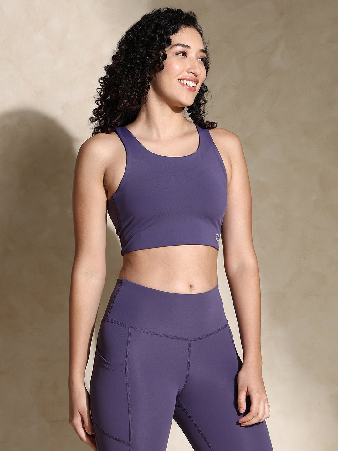 Shop-Purple Cadet High Impact Action Bra & Aura Leggings