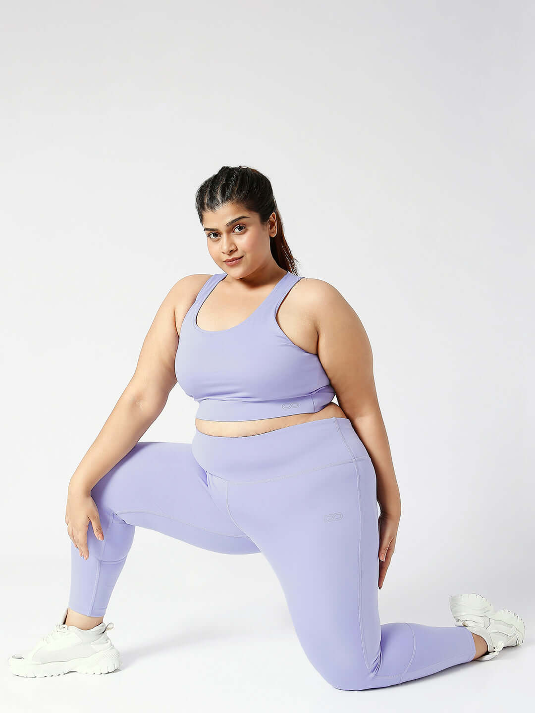 Ath Perform 7/8 High Waist Leggings Periwinkle Plus-Leggings-Silvertraq-Silvertraq