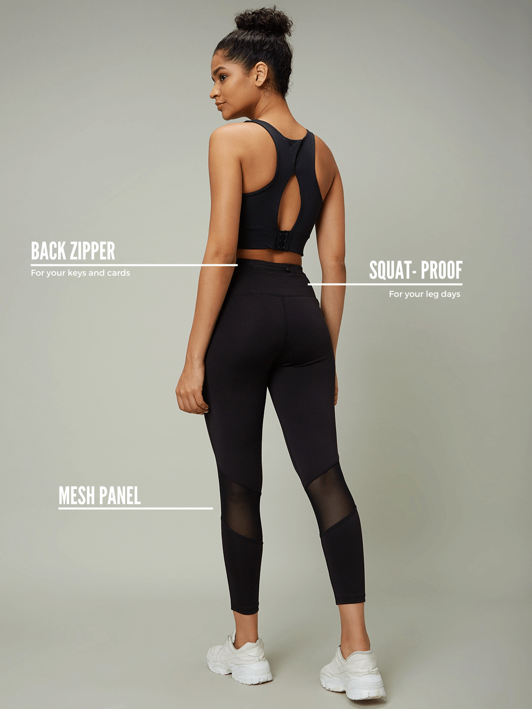 Shop-Black High Impact Action Bra and 7/8 Leggings