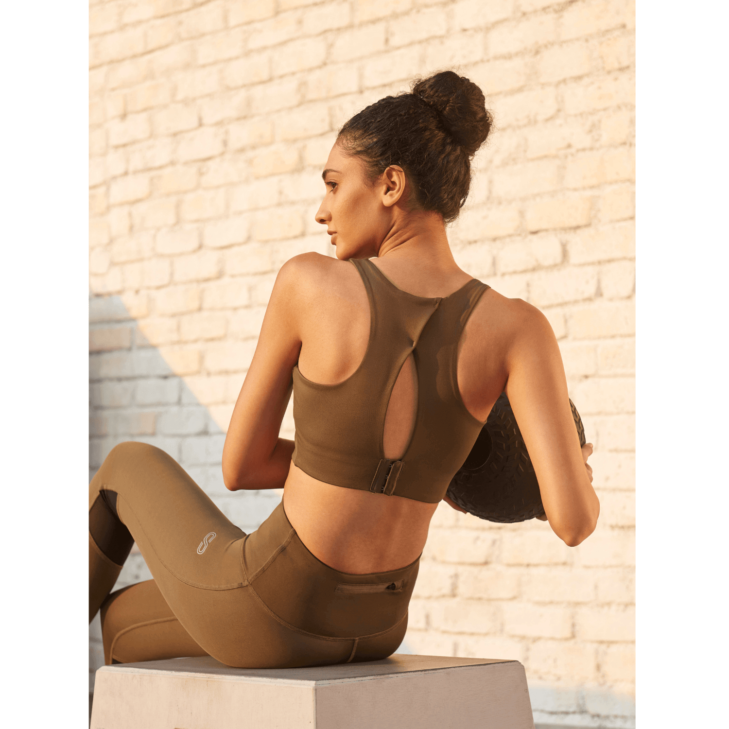 High Impact Action Bra With Clasp Olive-Padded Crop Top-Silvertraq-Olive-XS-Silvertraq