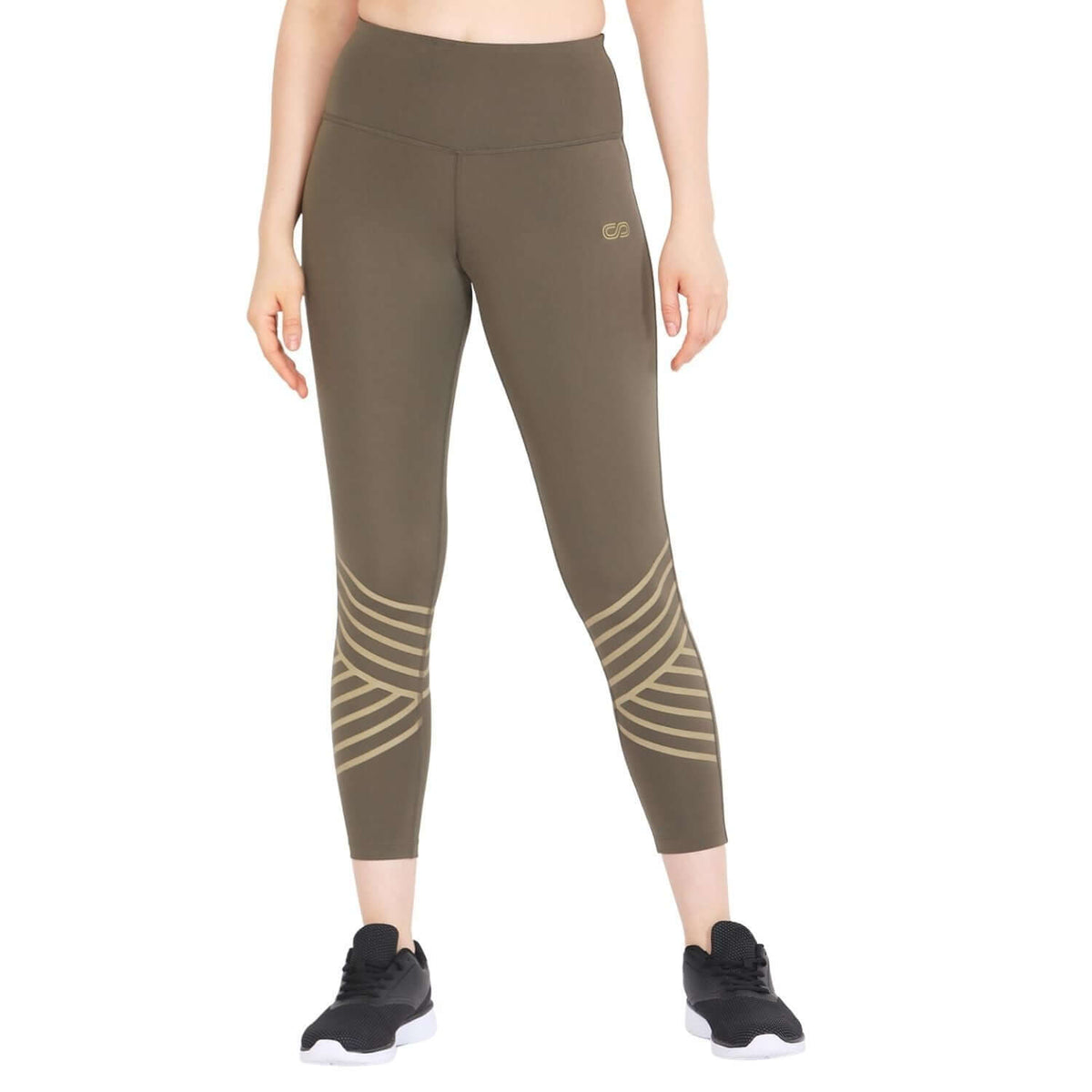 Athena Reflective Leggings Olive-Leggings-Silvertraq-Silvertraq
