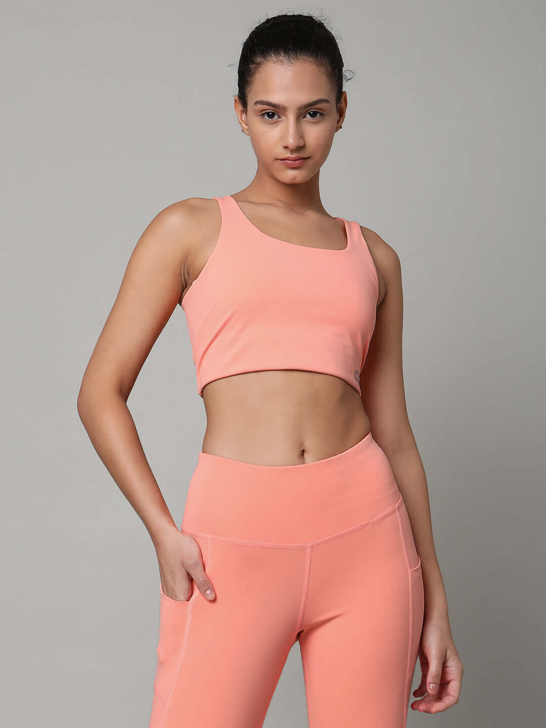 Peach High Impact Action Bra & Aura Leggings