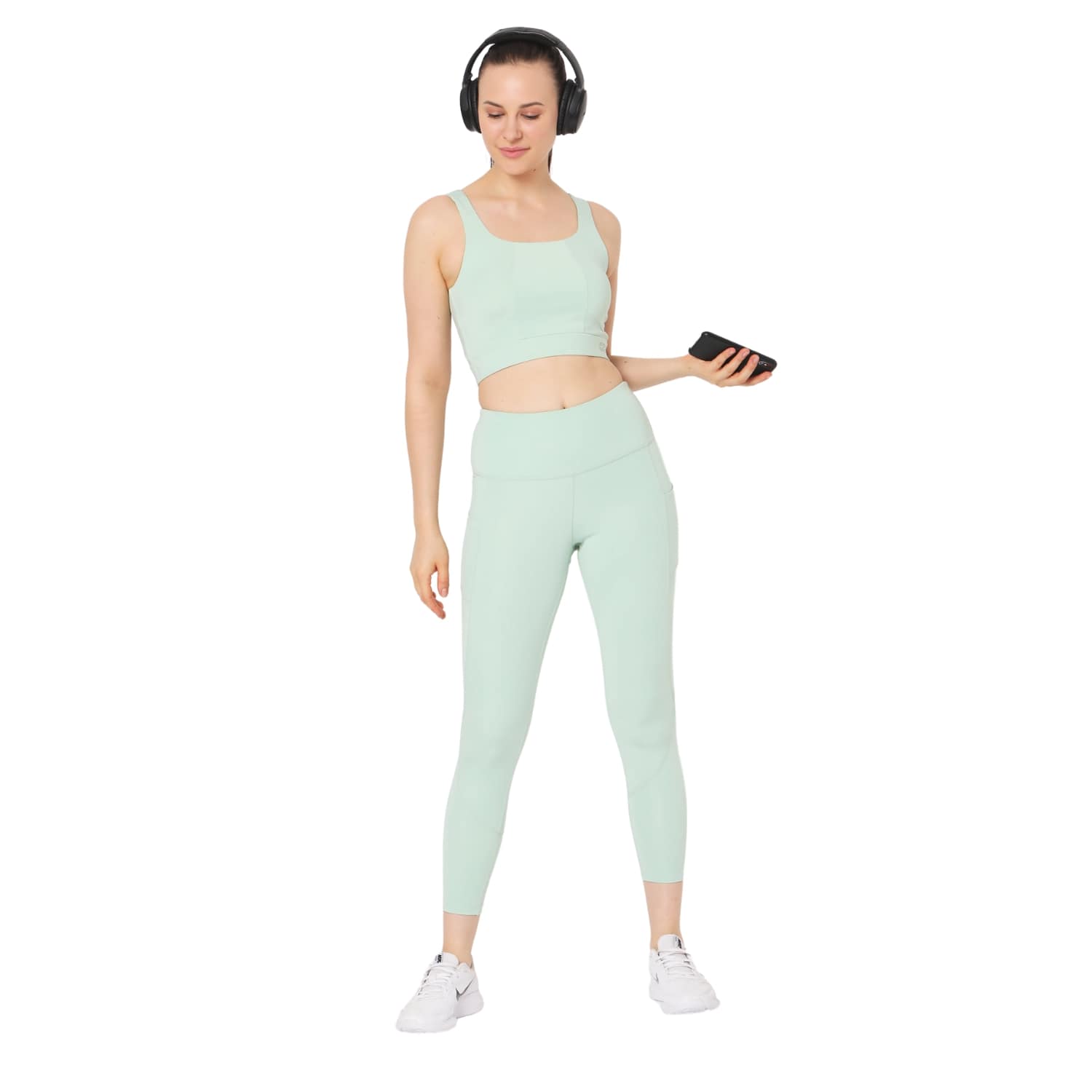 Pastel Jade High Impact Action Bra & Aura Leggings