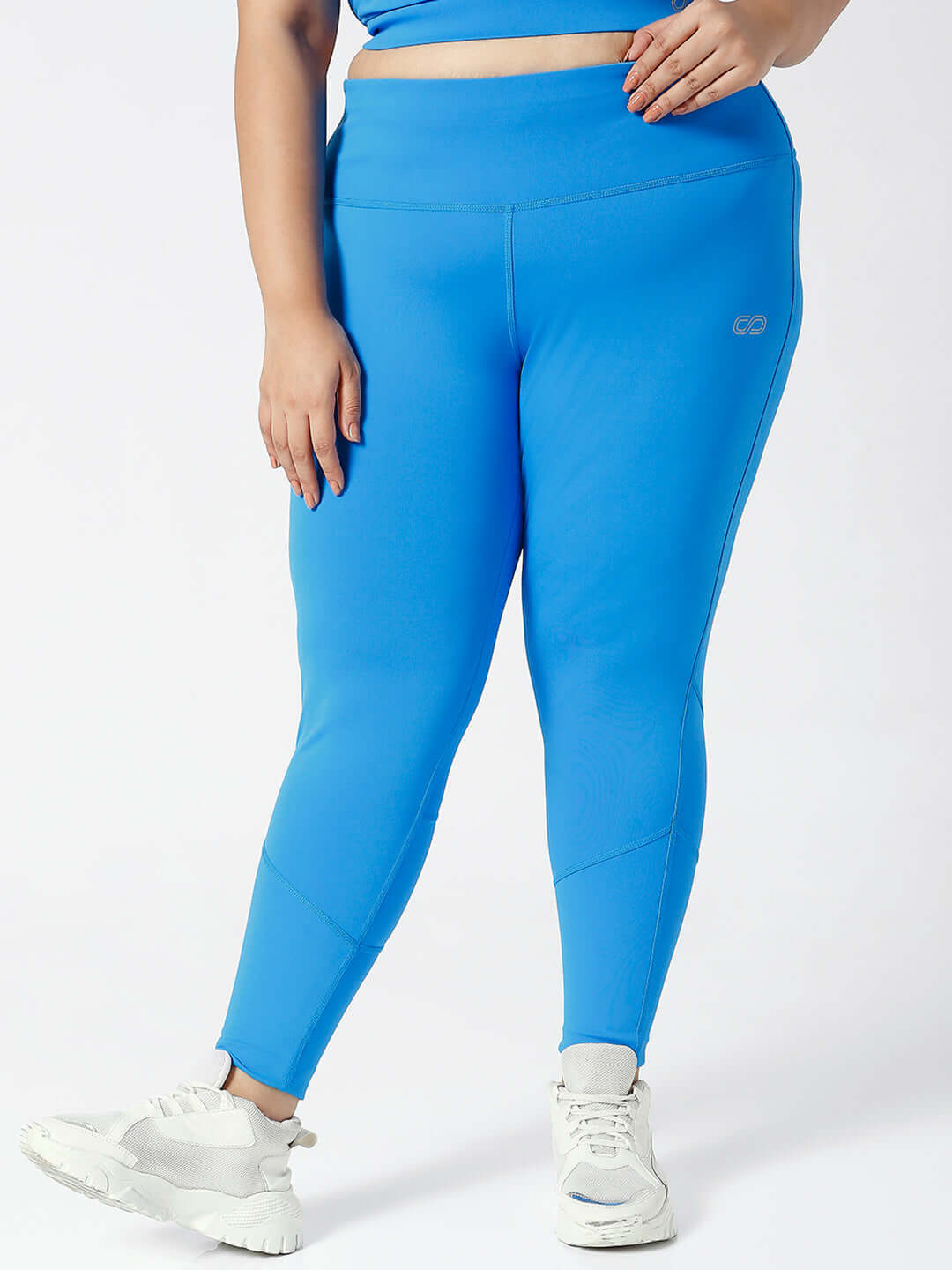 Ath Perform 7/8 High Waist Leggings Electric Blue Plus-Leggings-Silvertraq-Electric Blue-XS-Silvertraq