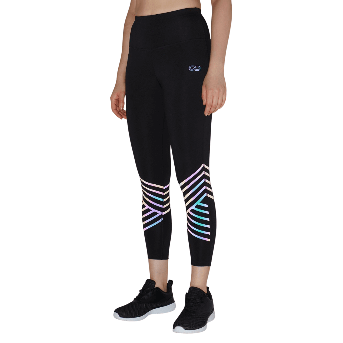 Shop-Black Artemis Reflective Crop Top & Leggings