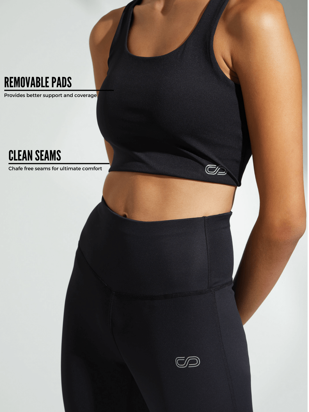 Shop-Black High Impact Action Bra and 7/8 Leggings