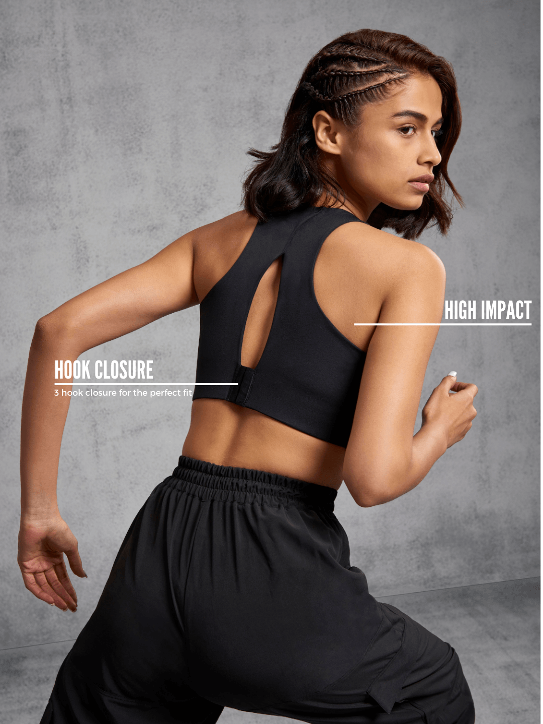 Shop-Black High Impact Action Bra and 7/8 Leggings