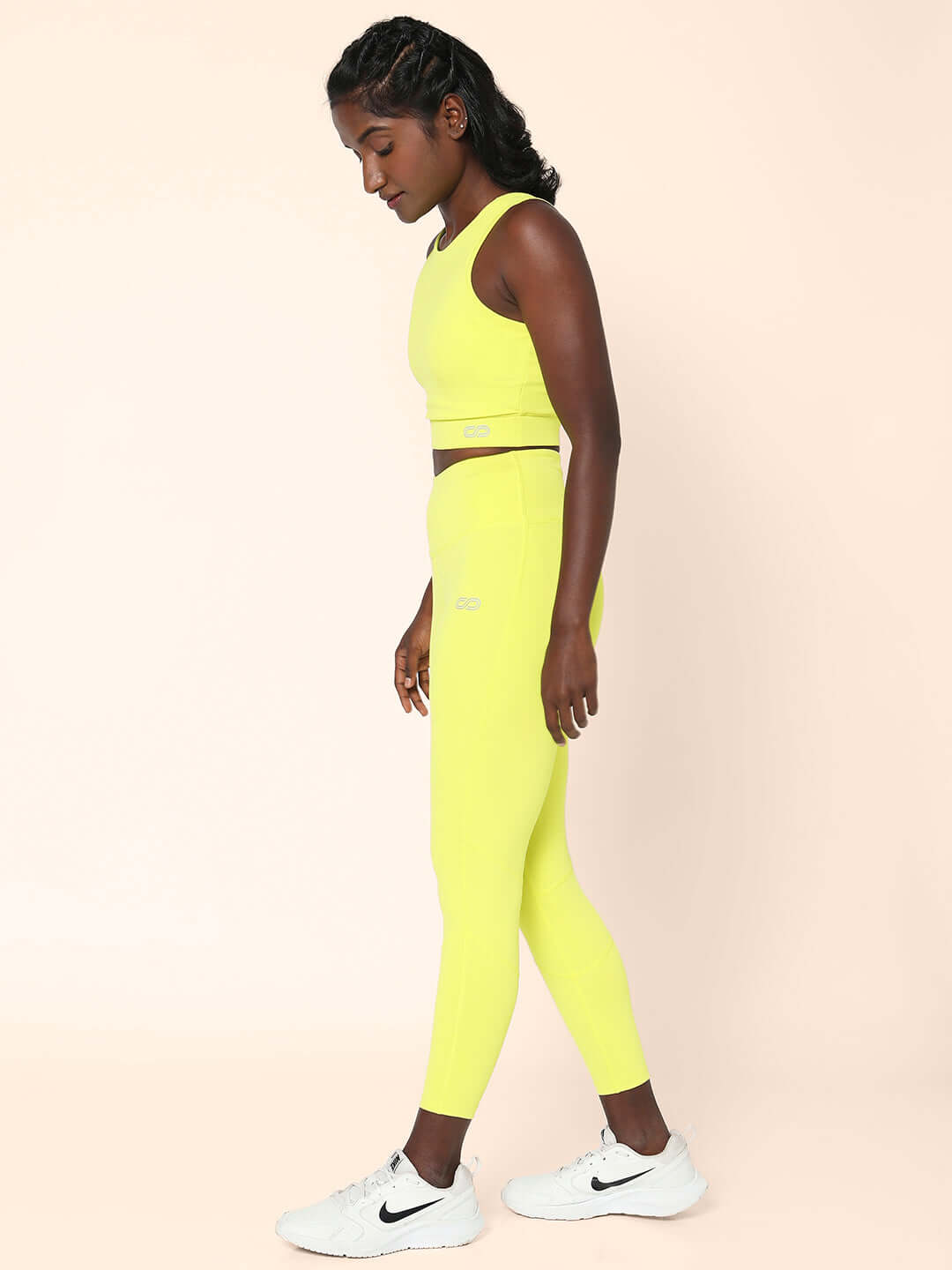 Lime Crossback Crop Top & 7/8 Leggings