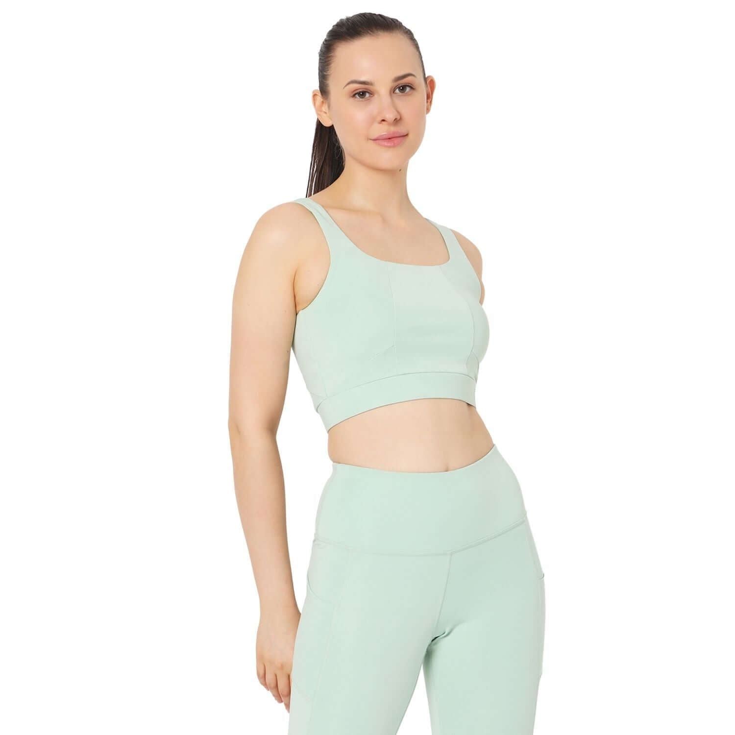 Evolve Padded Crop Top Pastel Jade-Padded Crop Top-Silvertraq-Silvertraq