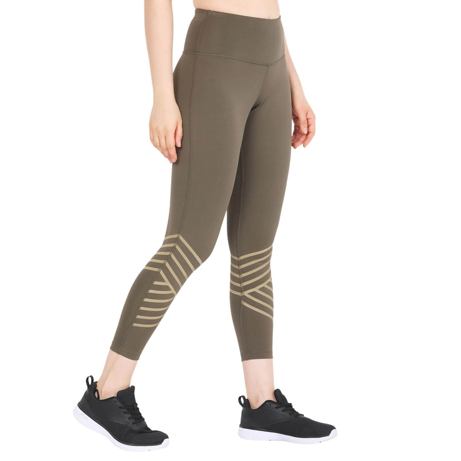 Athena Reflective Leggings Olive-Leggings-Silvertraq-Silvertraq