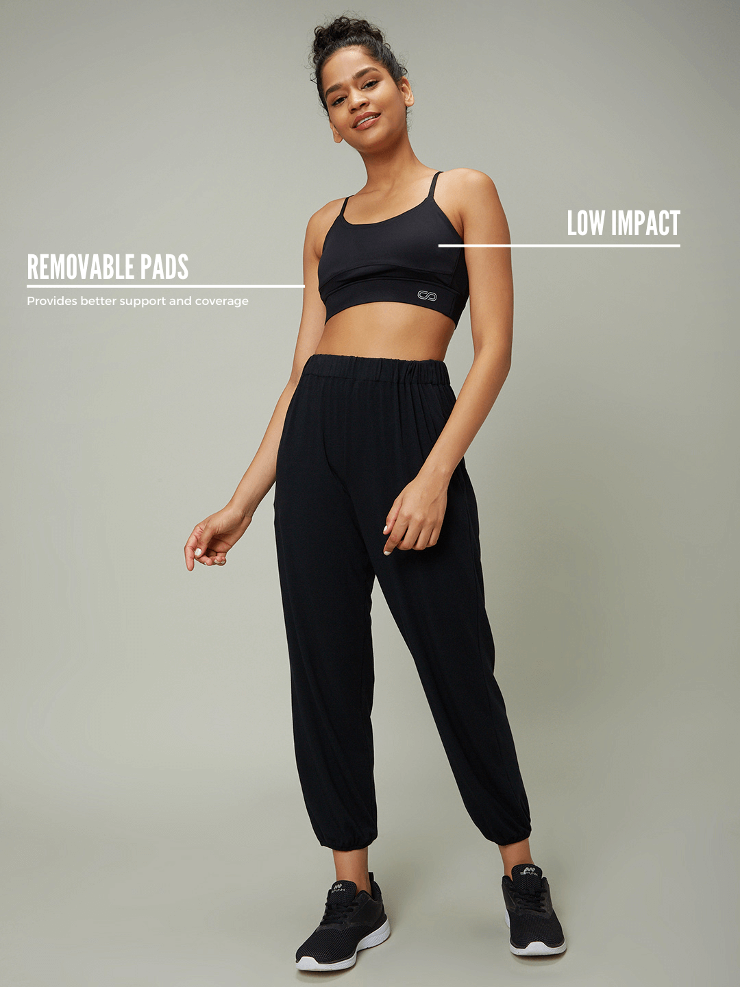 Black Safety Yellow Shorts & Crossback Luxe Bralette