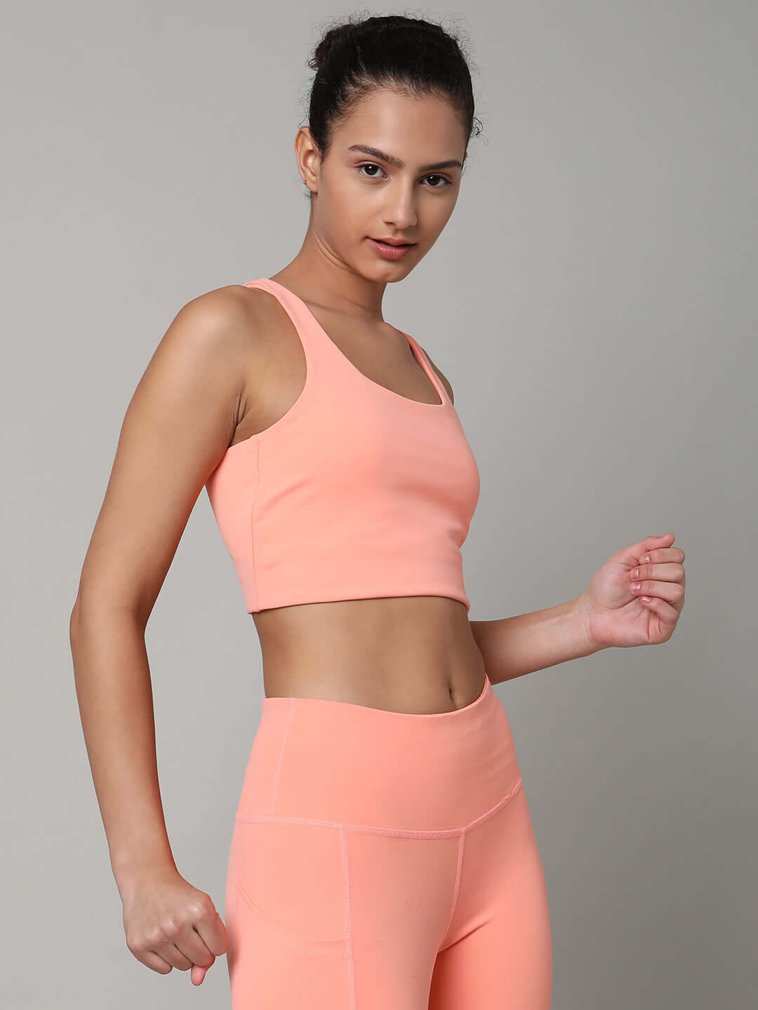 Peach High Impact Action Bra & Aura Leggings