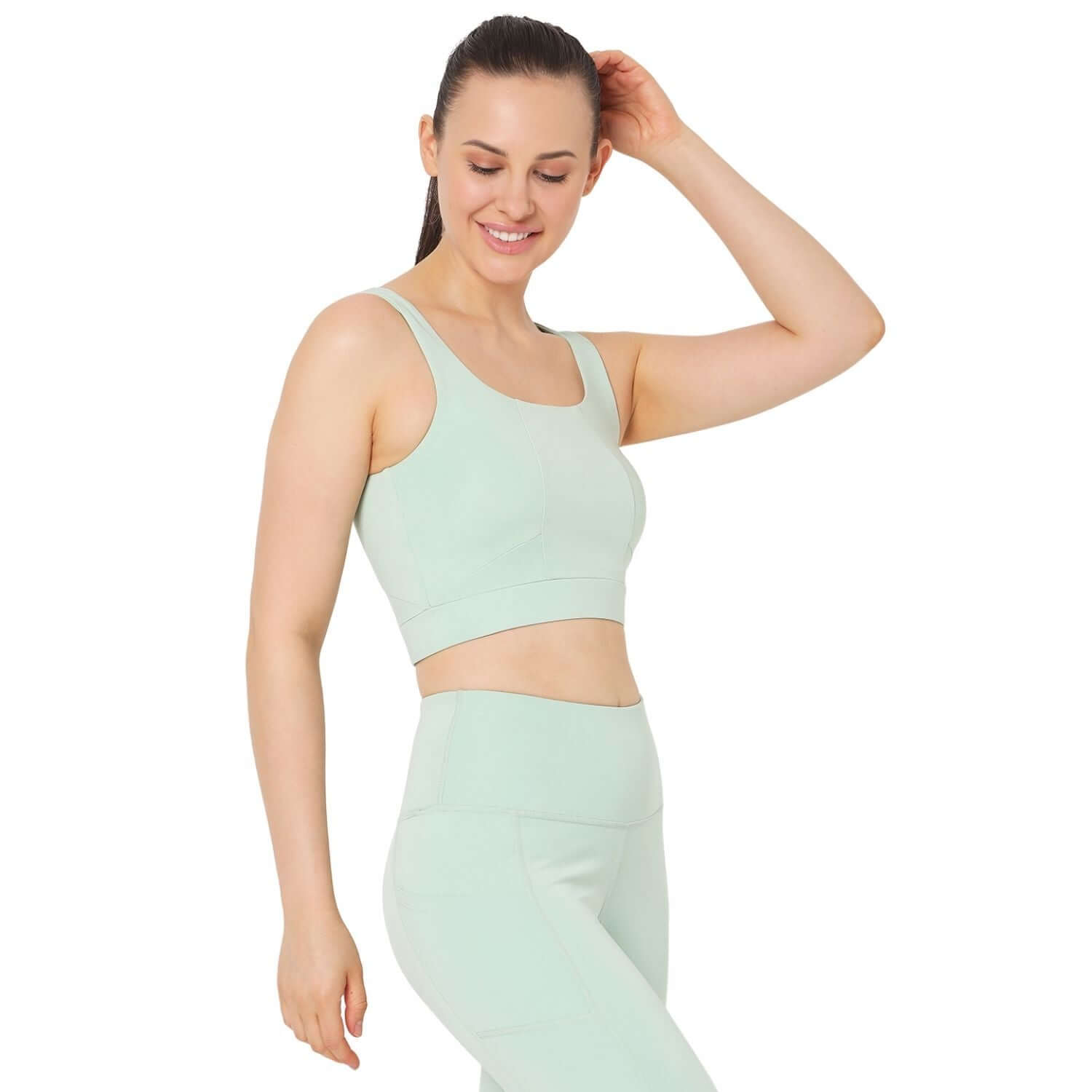 Evolve Padded Crop Top Pastel Jade-Padded Crop Top-Silvertraq-Silvertraq