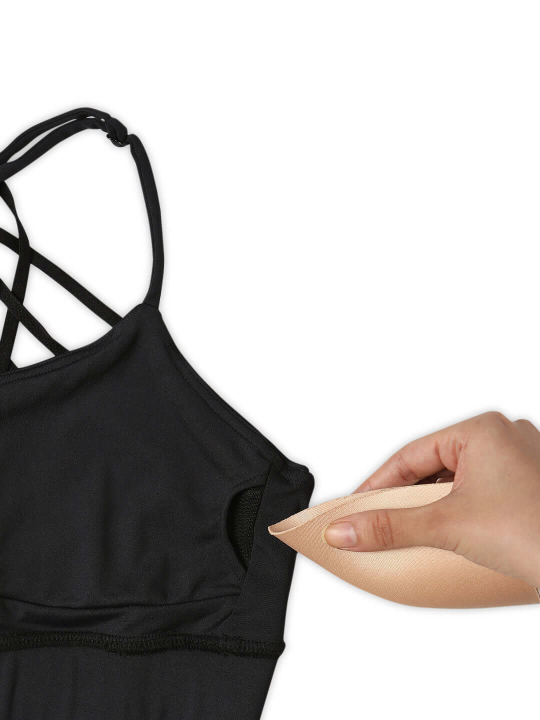 Black Safety Yellow Shorts & Crossback Luxe Bralette