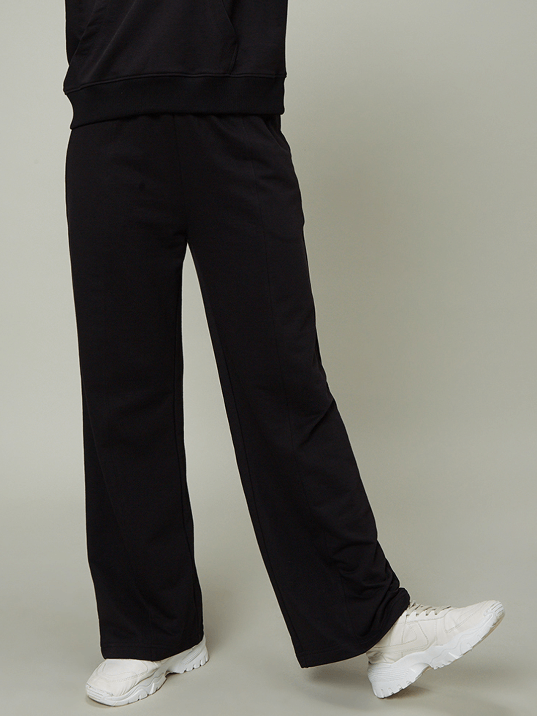 Terry All Weather Black Sweatshirt & Tracks For Women