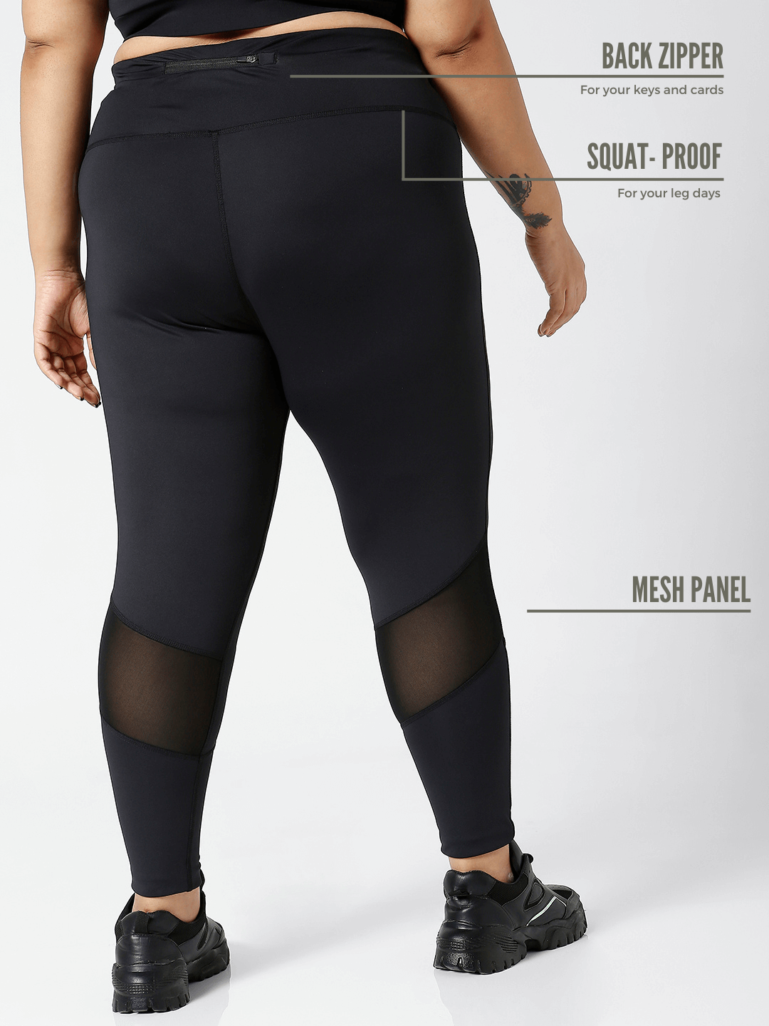 Shop-Ath Perform 7/8 High Waist Leggings Black Plus