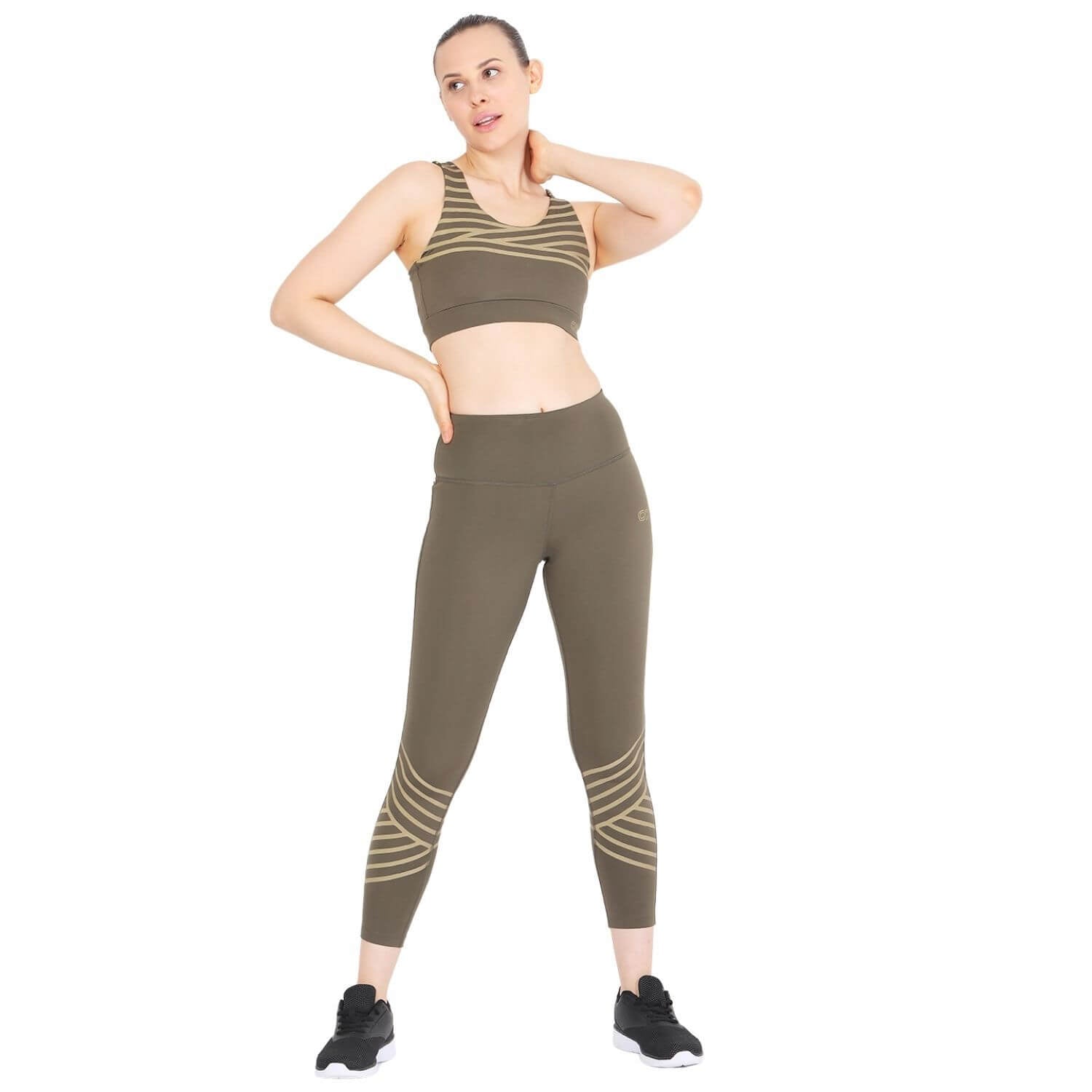 Athena Reflective Leggings Olive-Leggings-Silvertraq-Silvertraq