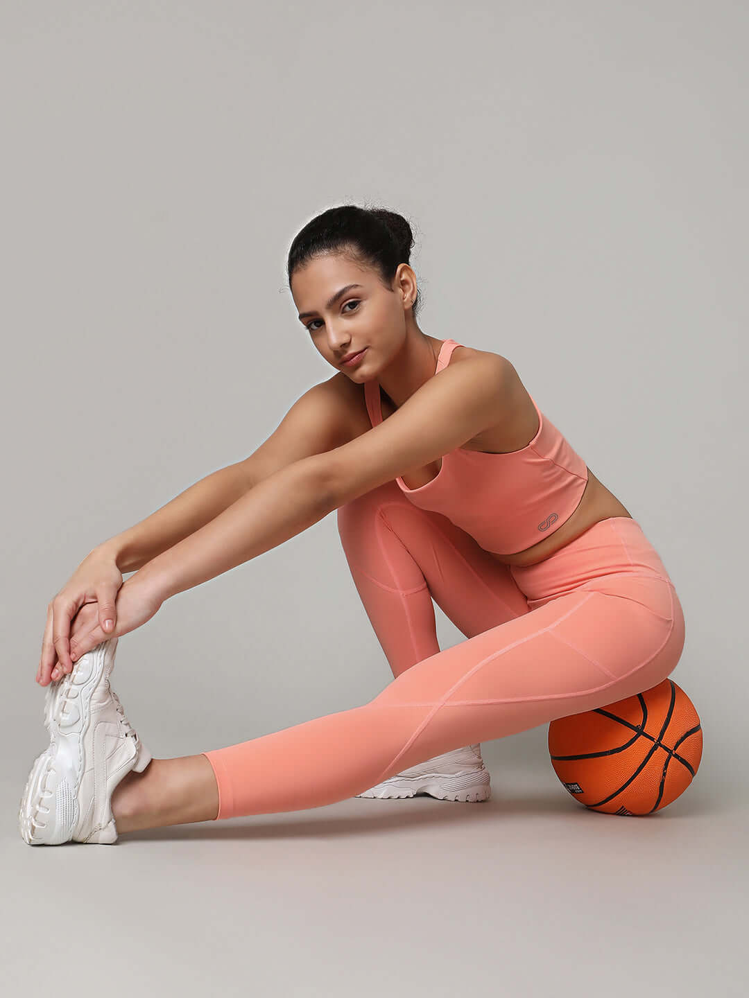 Peach High Impact Action Bra & Aura Leggings