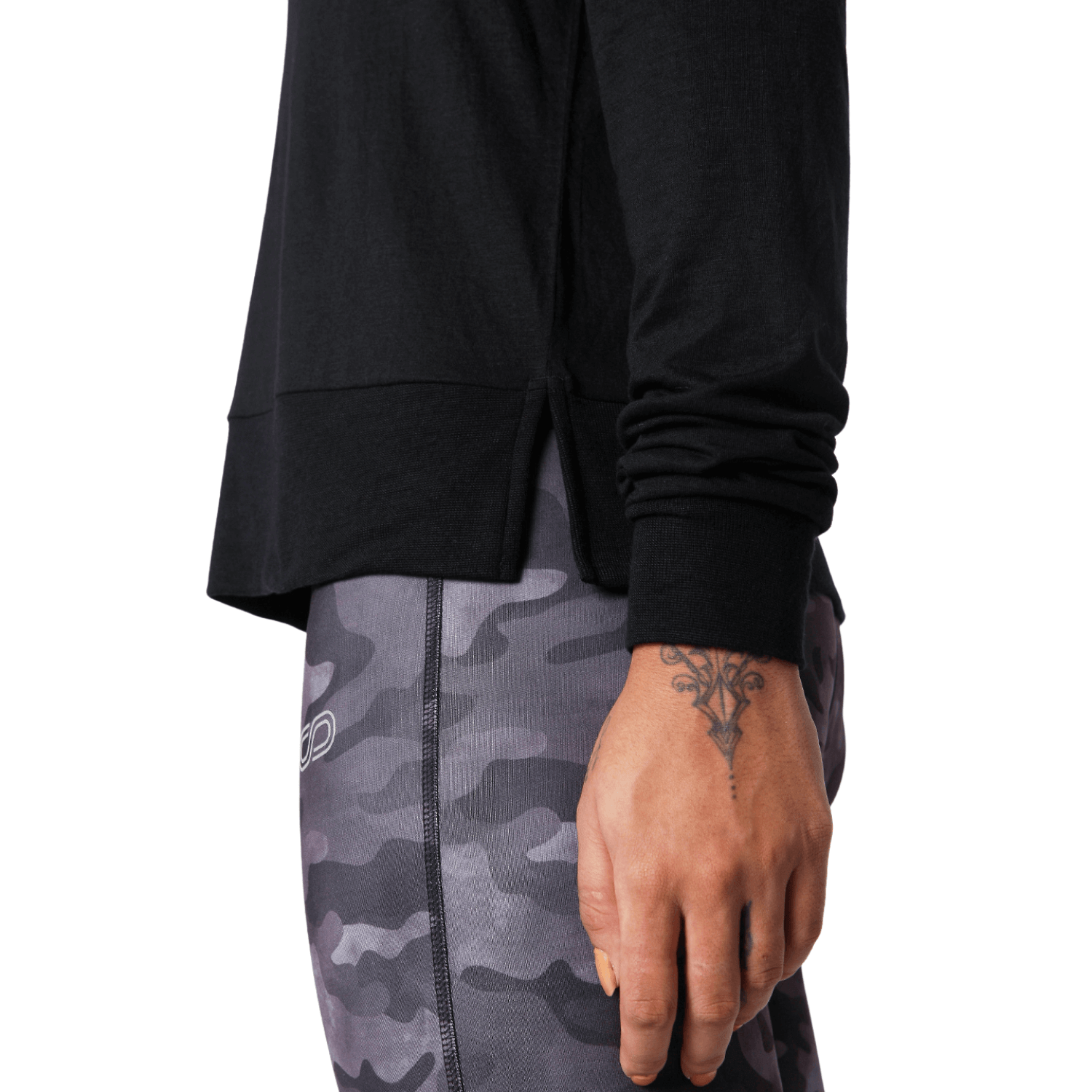 Modal Raglan Long Sleeve Tee Black-Long Sleeve Tee-Silvertraq-Silvertraq