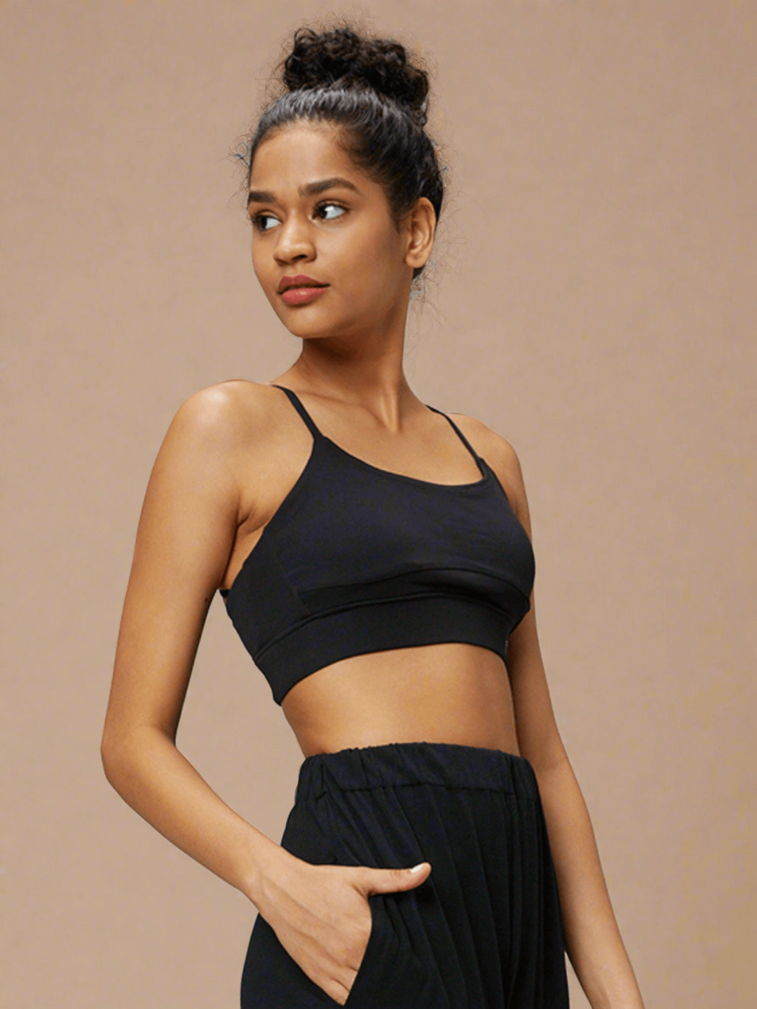 Crossback Luxe Bralette Black