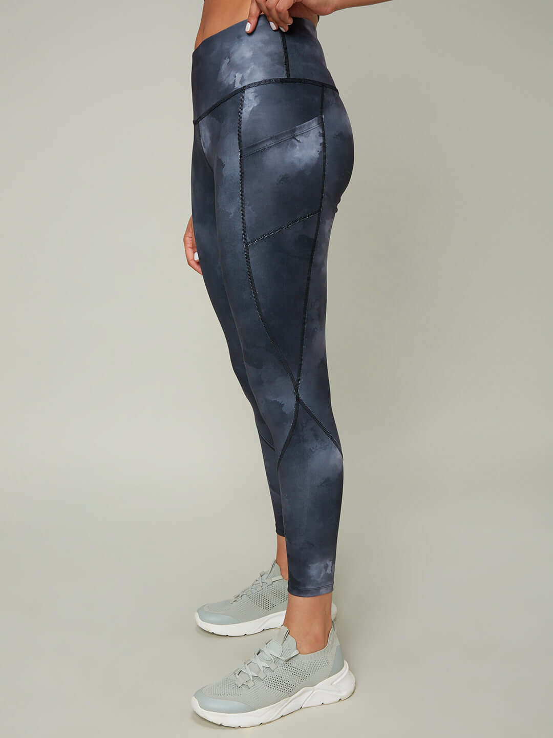 Acid Wash Cross Back Crop Top & Aura Leggings