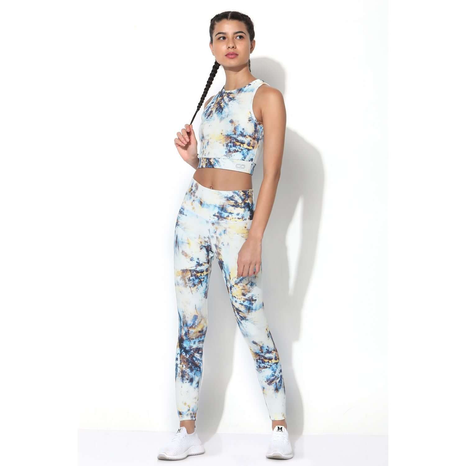 Shop-Tie Dye Cross Back Crop Top & 7/8 Leggings