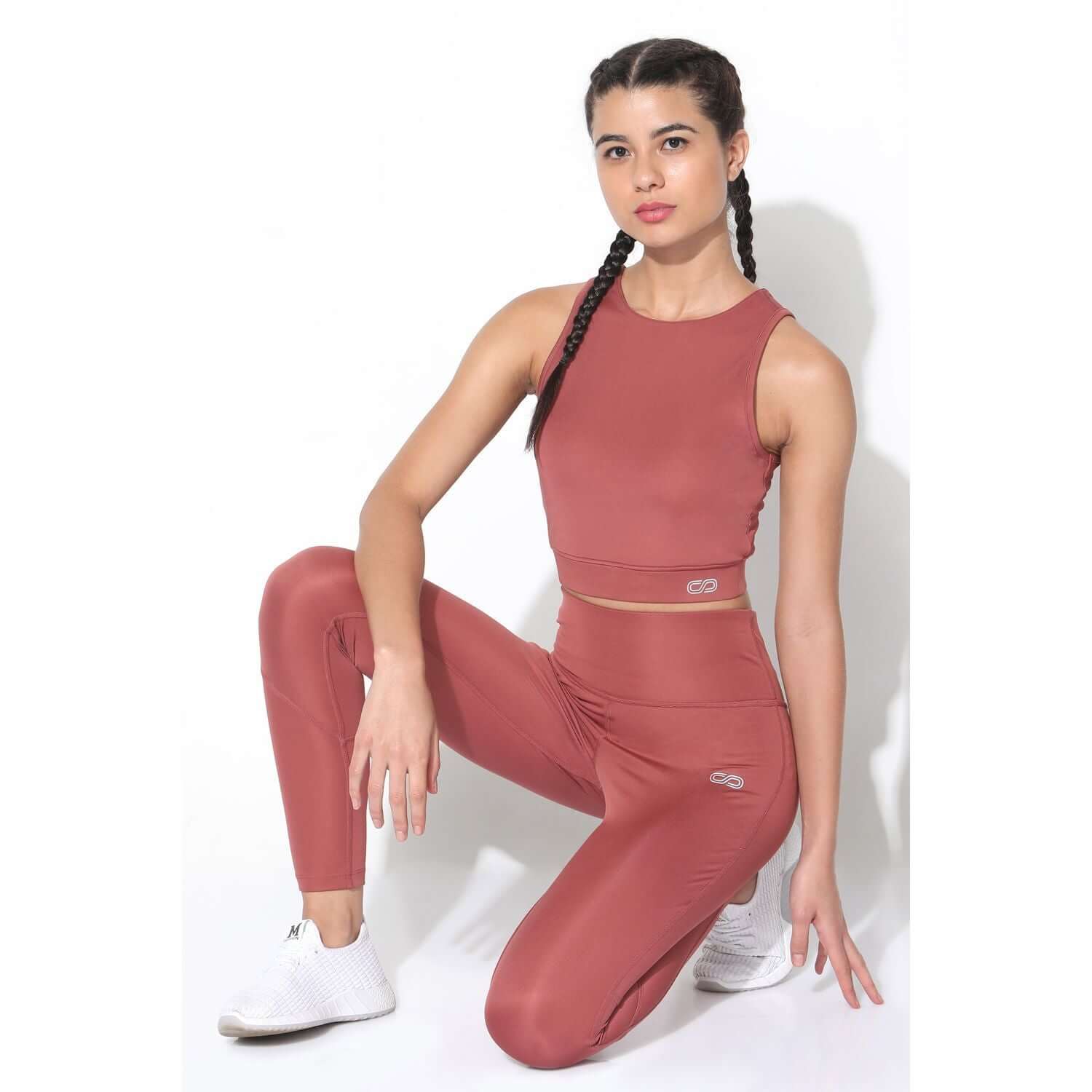 Ath Perform 7/8 High Waist Leggings Marsala-Leggings-Silvertraq-Silvertraq