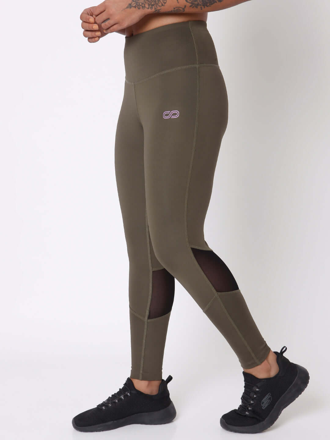 Olive High Impact Action Bra & 7/8 Leggings