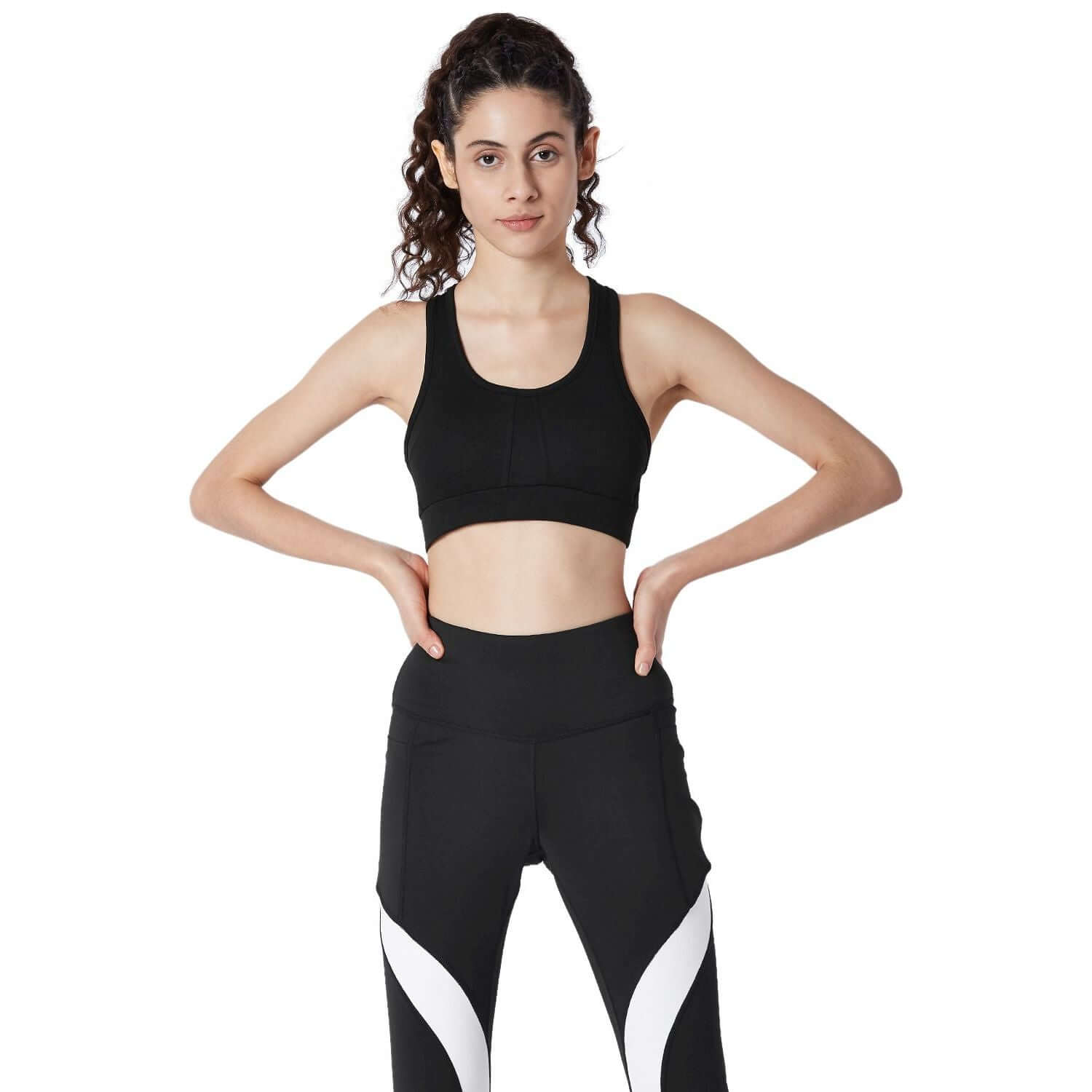 Flex Sports Bra Black-Padded Sports Bra-Silvertraq-Silvertraq