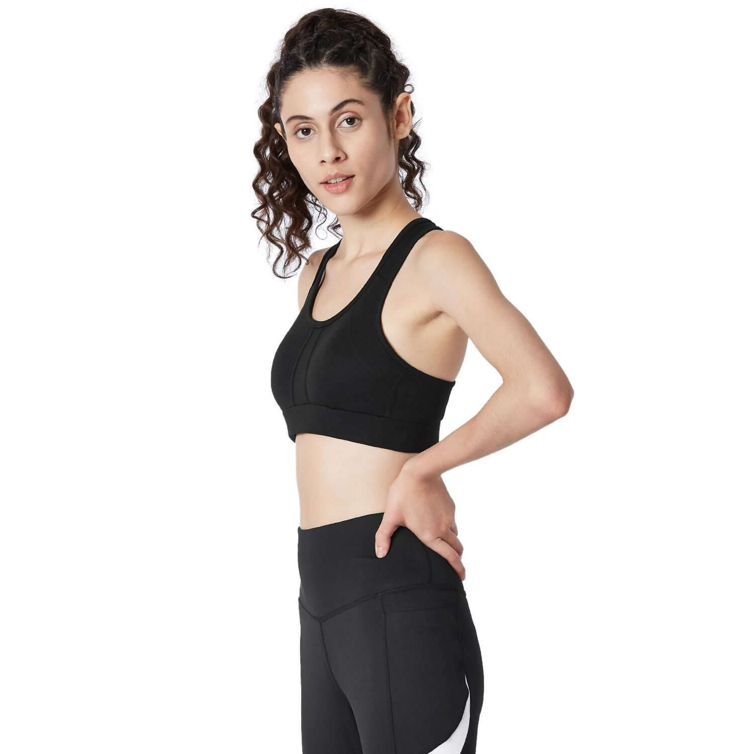 Flex Sports Bra Black-Padded Sports Bra-Silvertraq-Silvertraq