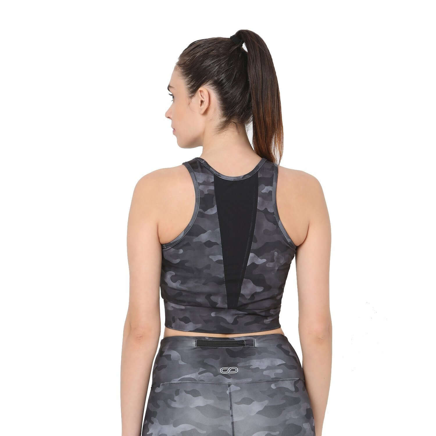 Padded Biker Crop Top Dark Camo-Padded Crop Top-Silvertraq-Silvertraq