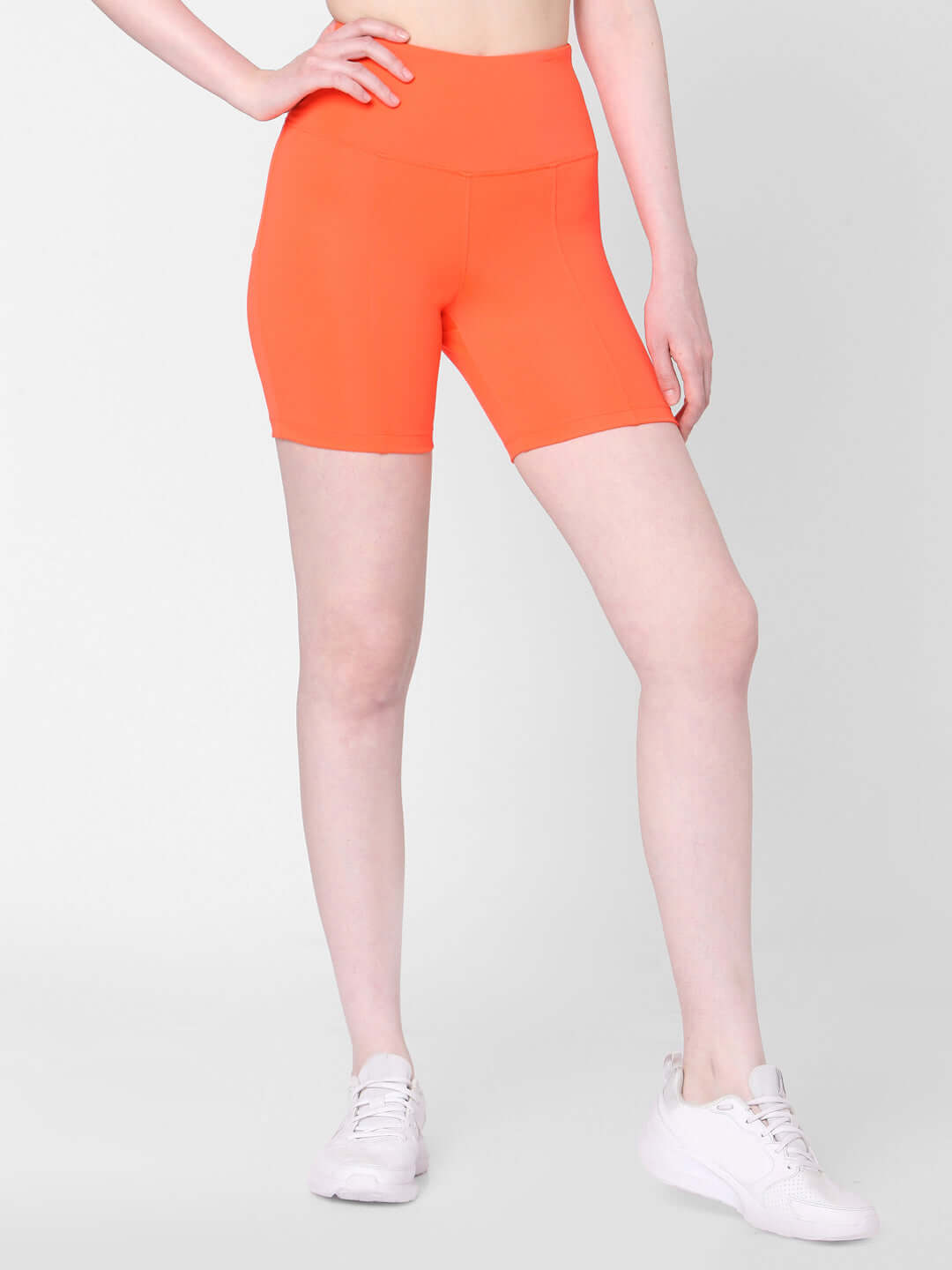 Fiery Coral T Back Sports Top & Rider Shorts