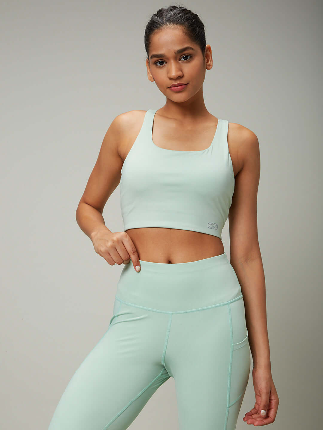 High Impact Action Bra With Clasp Pastel Jade