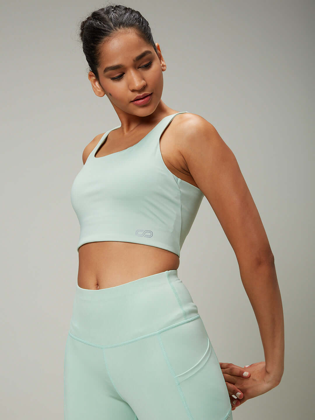 Pastel Jade High Impact Action Bra & Aura Leggings
