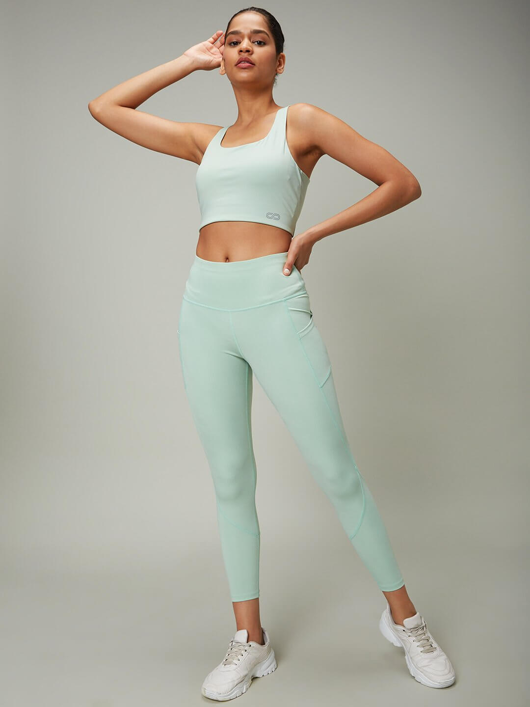 Pastel Jade High Impact Action Bra & Aura Leggings