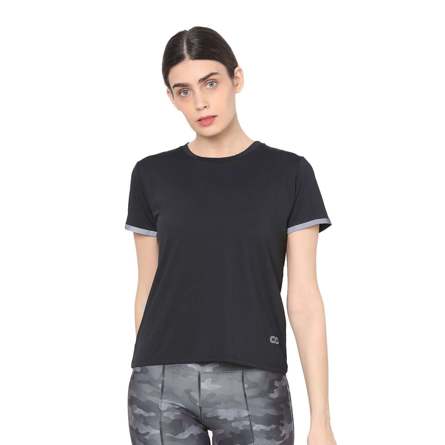 Mesh V Back Top Black-Short Sleeve Tee-Silvertraq-Black-XS-Silvertraq