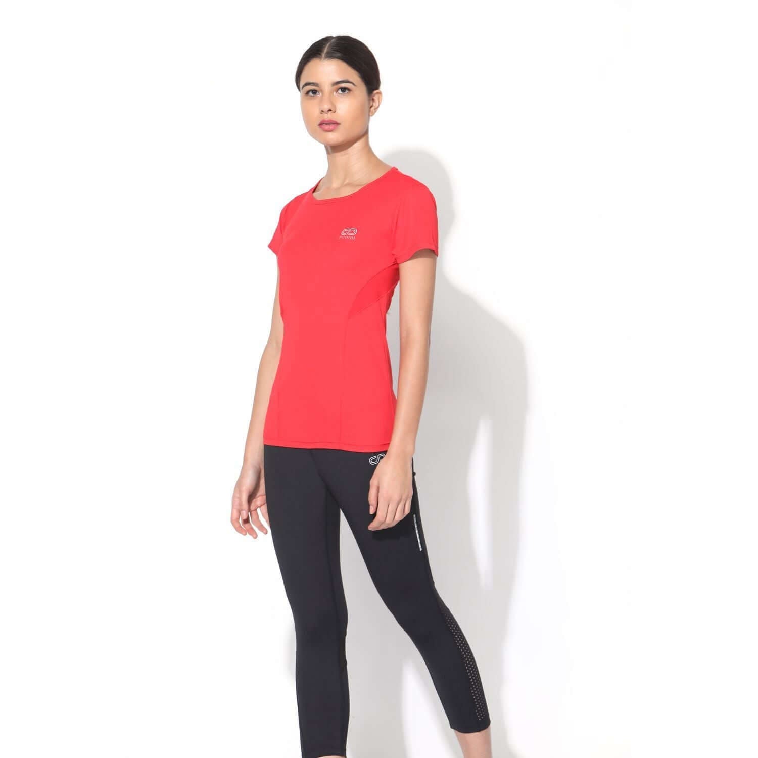 Contour Training Tee Bright Red-Short Sleeve Tee-Silvertraq-Silvertraq