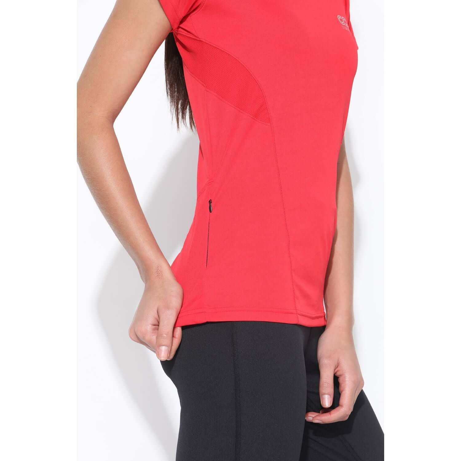 Contour Training Tee Bright Red-Short Sleeve Tee-Silvertraq-Silvertraq