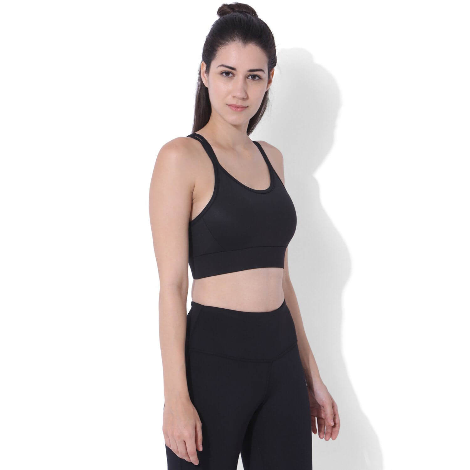 Biker Kross Bra Black-Padded Sports Bra-Silvertraq-Silvertraq