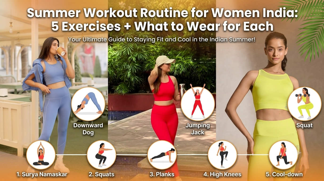 Summer Workout Routine for Women India: 5 Exercises + What to Wear for Each