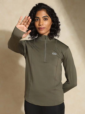 Women's Ath Runner Zip Neck Sea Turtle