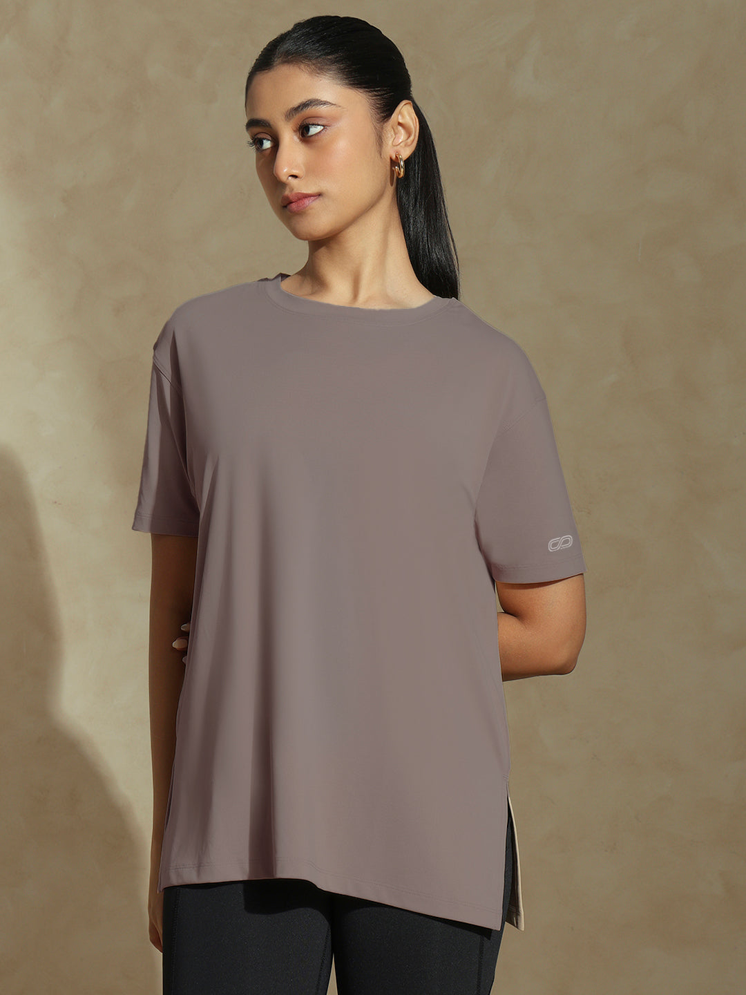 Shop-FlowFit Oversized Tee Mocha Muse