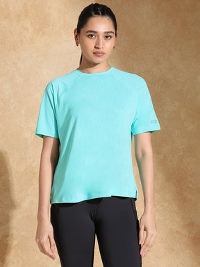 Shop-Traqfit Raglan Tee Aqua Rush
