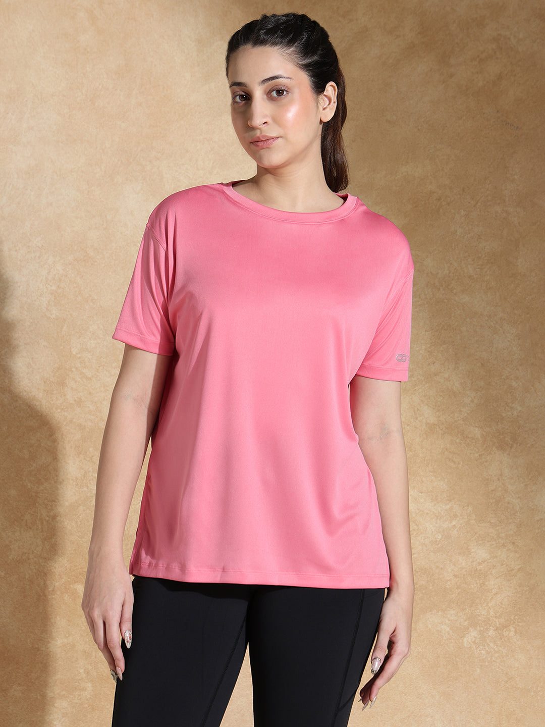 FlowFit Oversized Tee Coral Pink
