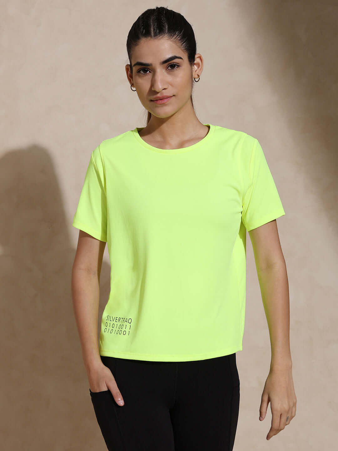 Silvertraq Script Tee Neon Yellow