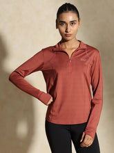 Women's Ath Runner Zip Neck Marsala