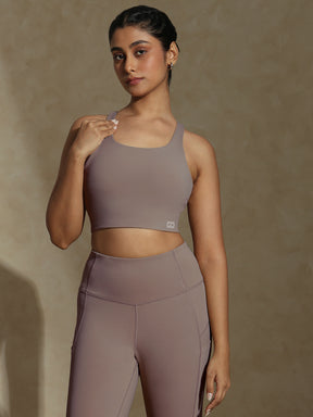 High Impact Action Bra With Clasp Mocha Muse