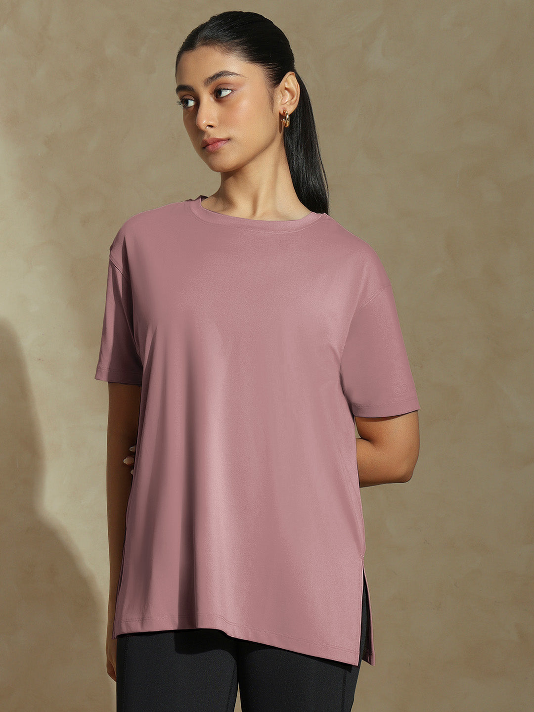 FlowFit Oversized Tee Rosewood