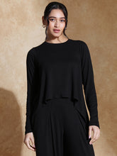 TraqSoft Rib Long Sleeve Tee Black