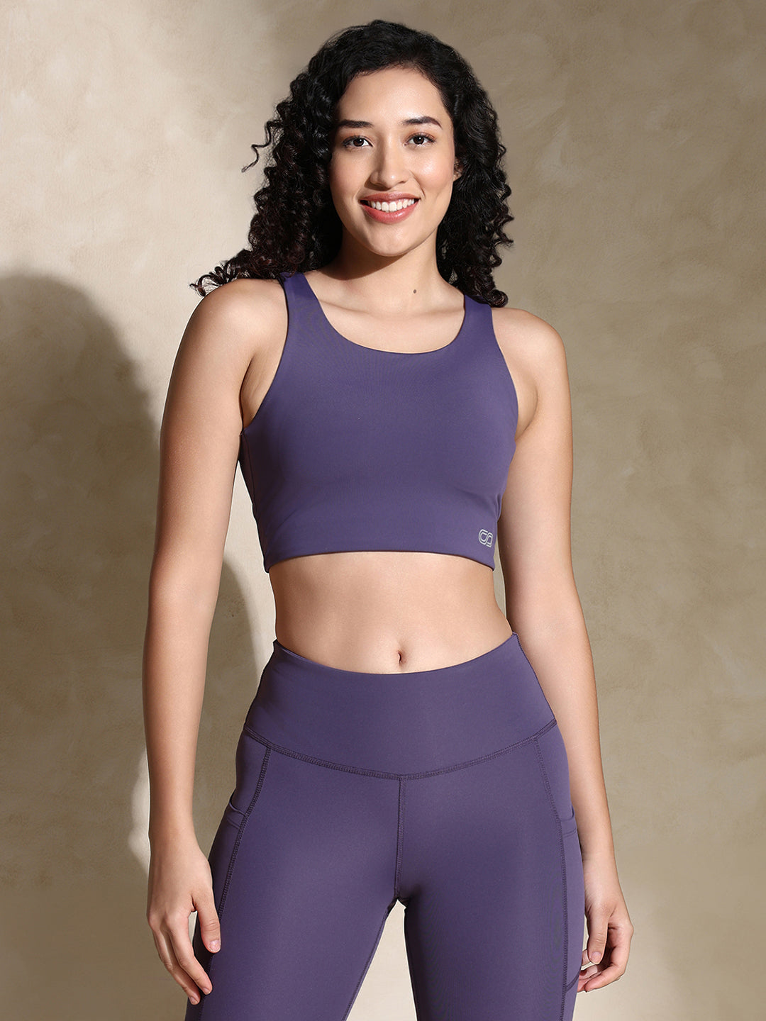 Shop-High Impact Action Bra With Clasp Purple Cadet